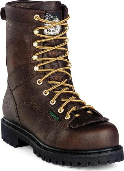 Men's Georgia Boot Lace-to-Toe Waterproof Work Boot Size