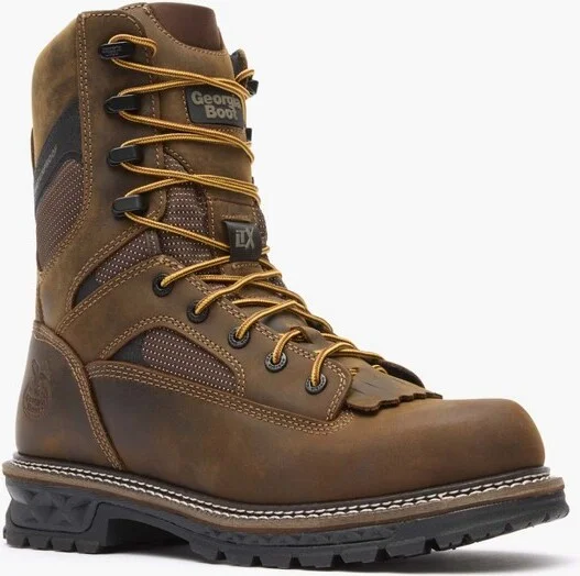 Men's Georgia Boot LTX Logger 9" Waterproof Work Boot Size 14(Wide)