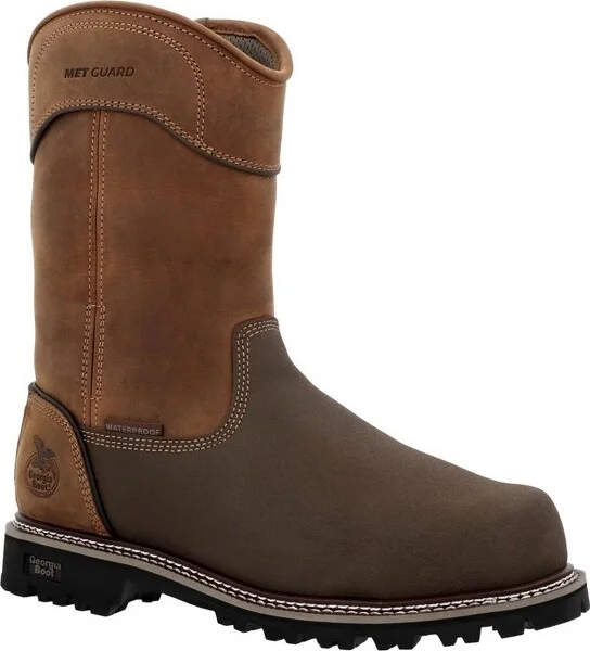 Men's Georgia Boot Men's Brute Met Guard Composite Toe Waterproof Work Boot Size
