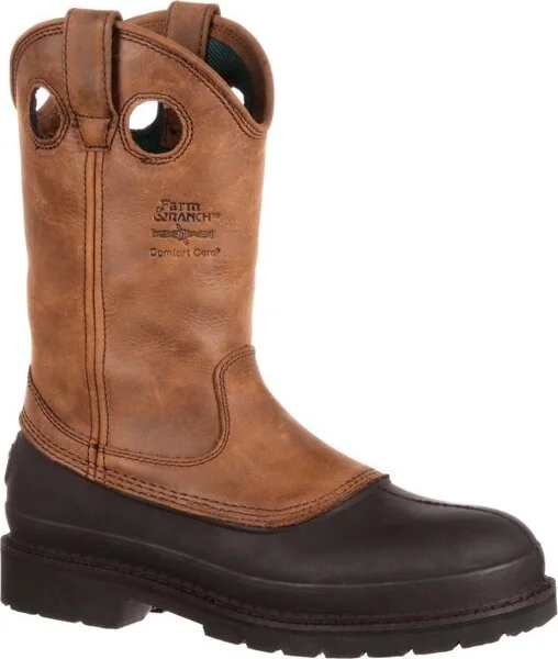 Men's Georgia Boot Muddog Wellington Work Boot Size 9.5(Wide)