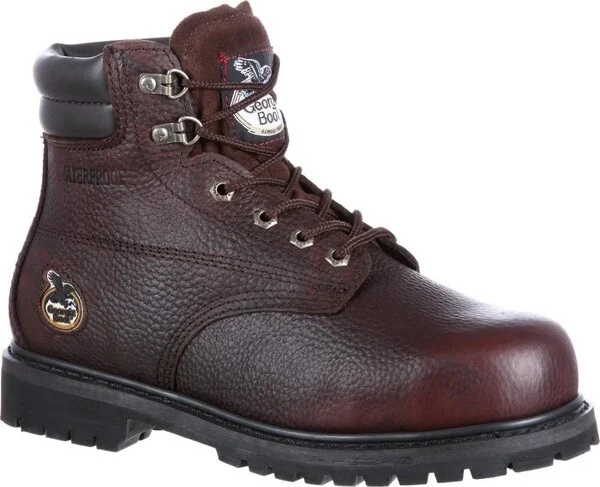 Men's Georgia Boot Oiler Steel Toe Waterproof Work Boot Size 9(Wide)