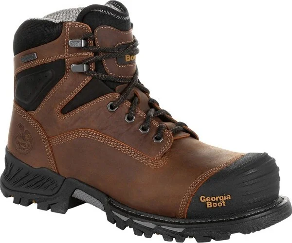 Men's Georgia Boot Rumbler Composite Toe Waterproof Work Boot Size