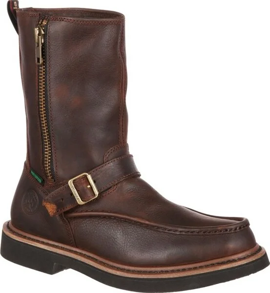 Men's Georgia Boot Side Zip Waterproof Work Wellington Size