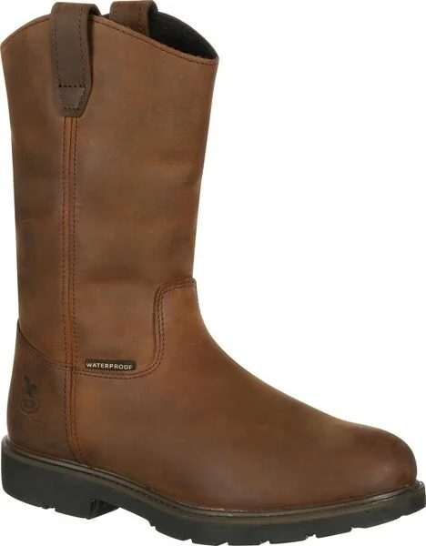Men's Georgia Boot Suspension System Waterproof Wellington Work Boot Size 10(Wide)