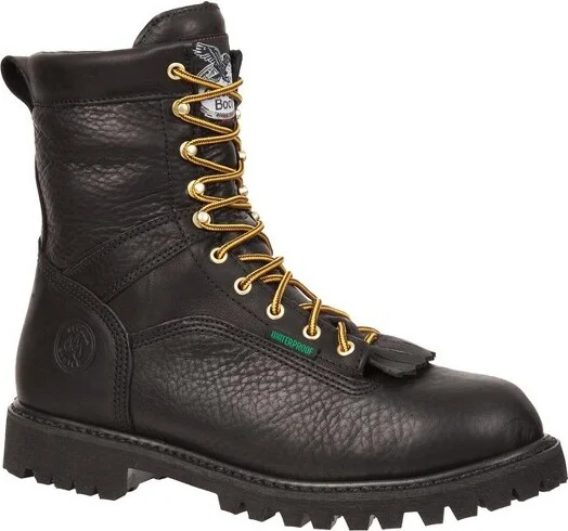 Men's Georgia Boot Waterproof Lace-to-Toe Work Boot Size