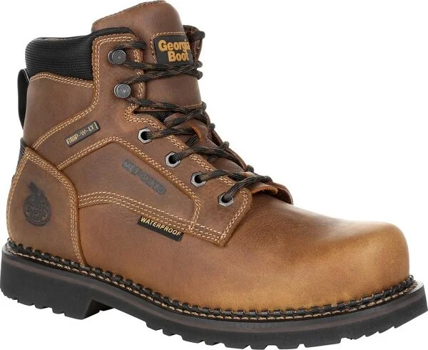 Men's Georgia Giant Revamp Steel Toe Internal Met-Guard Waterproof Work Boot Size 10(Wide)