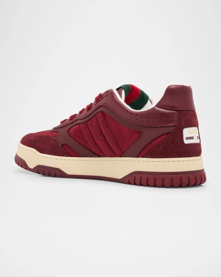 Men's GG Canvas and Leather Tongue-Web Fashion Sneakers - Image 2