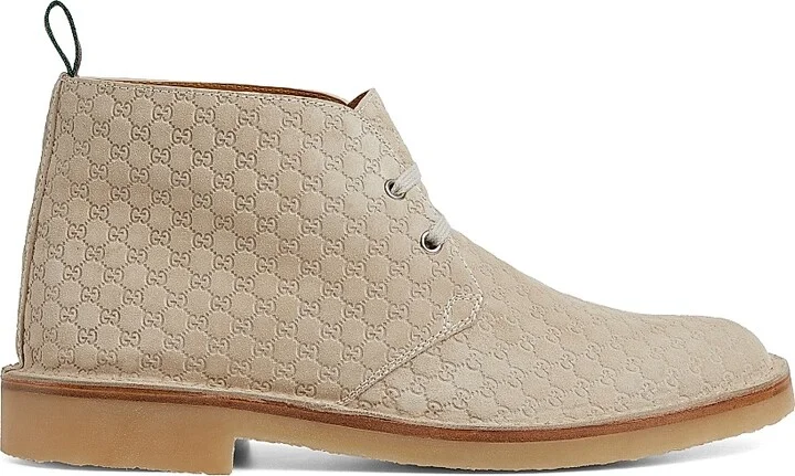 Men's GG Suede Ankle Boots - Sand - Size 11