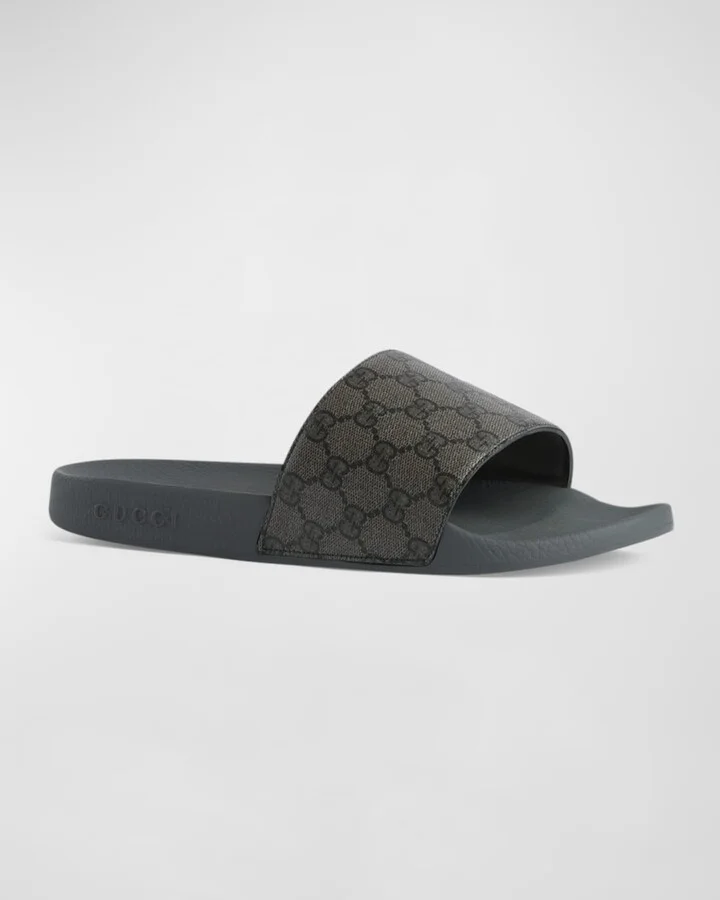 Men's GG Supreme Canvas Slide Sandals - Image 2