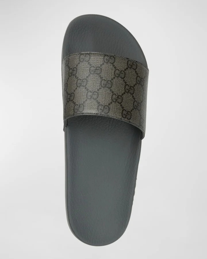 Men's GG Supreme Canvas Slide Sandals - Image 3