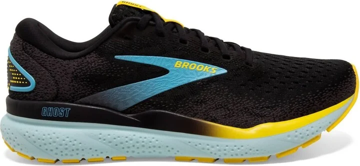 Men's Ghost 16 Road Running Shoe In 029 Black/forged Iron/blue