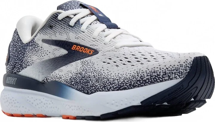 Men's Ghost 16 Road Running Shoes In White/peacoat/orange