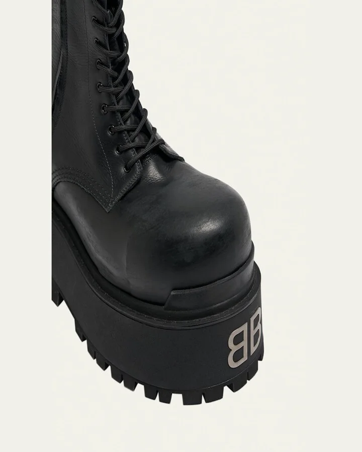 Men's Giant Leather Lace-Up Boots - Image 2