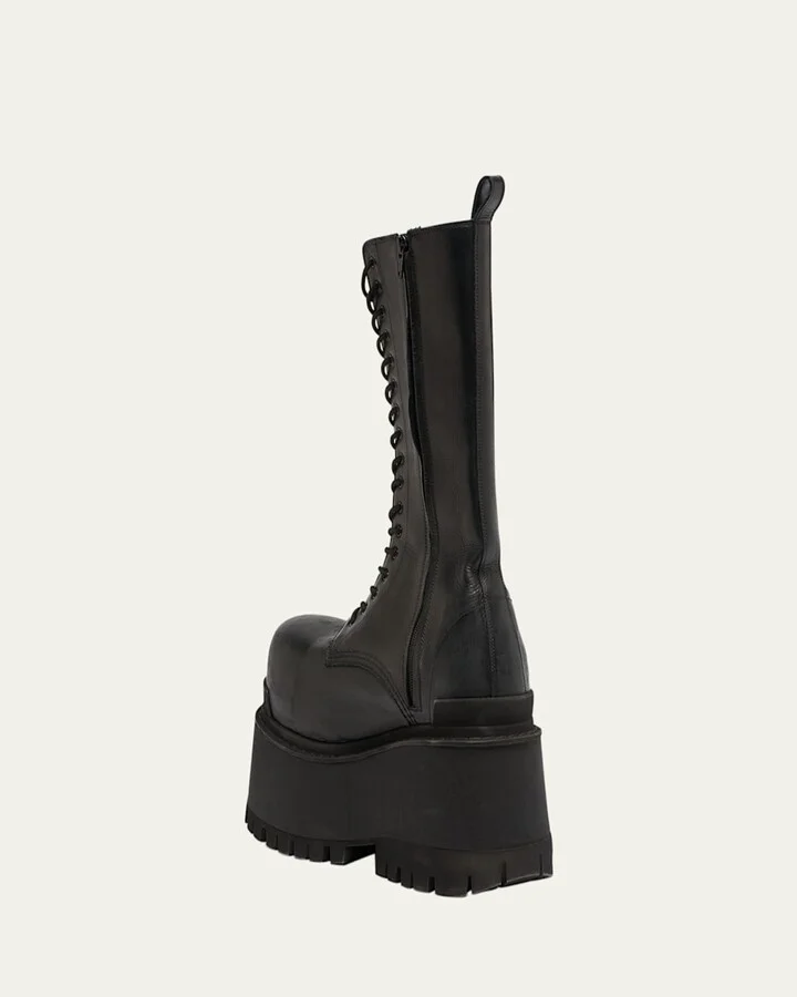 Men's Giant Leather Lace-Up Boots - Image 4
