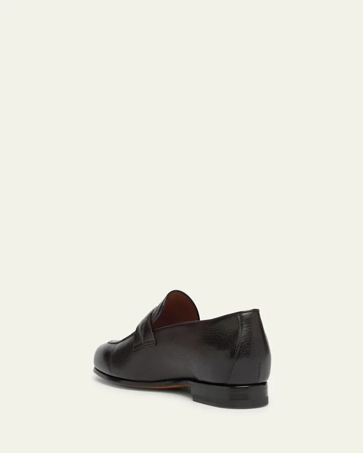 Men's Gigi Grained Leather Twisted Buckle Loafers - Image 2
