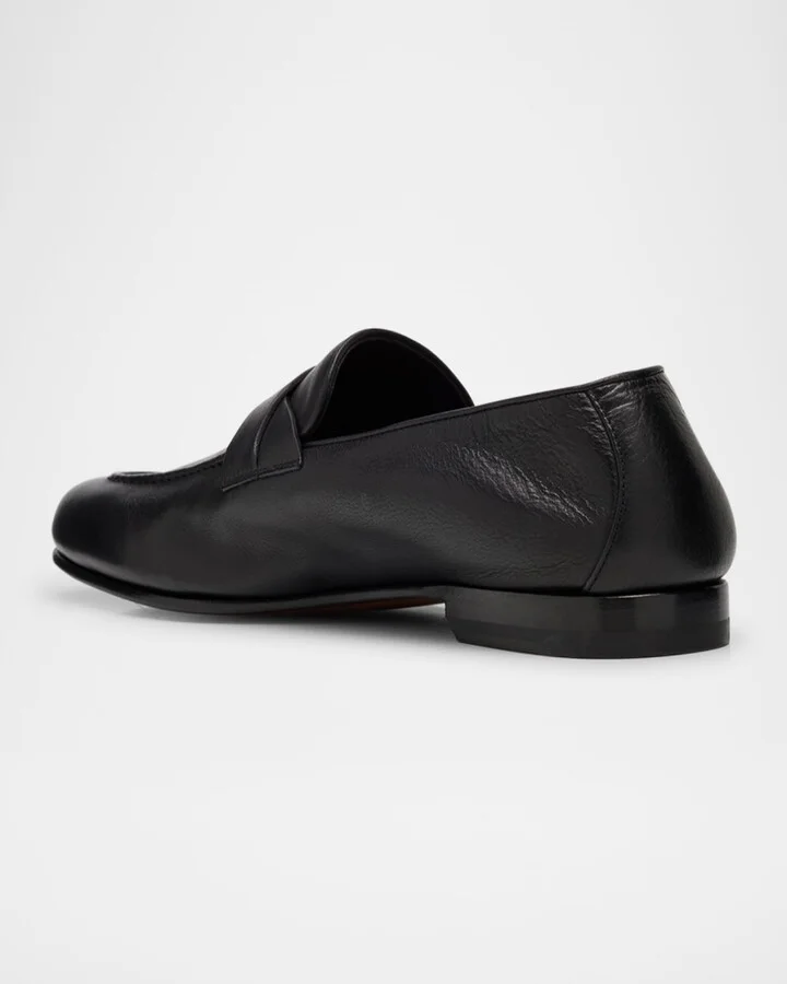 Men's Gigi Leather Twisted-Band Penny Loafers - Image 6