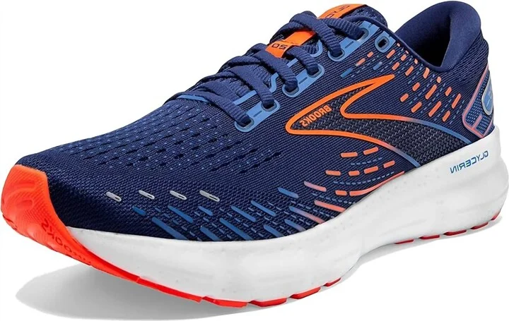 Men's Glycerin 20 Neutral Running Shoes In Palace Blue/orange