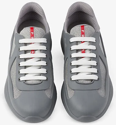 Mens Gold/Silver America's Cup Original Leather and Mesh Trainers Eur 40 / 6 Uk Men - Image 2