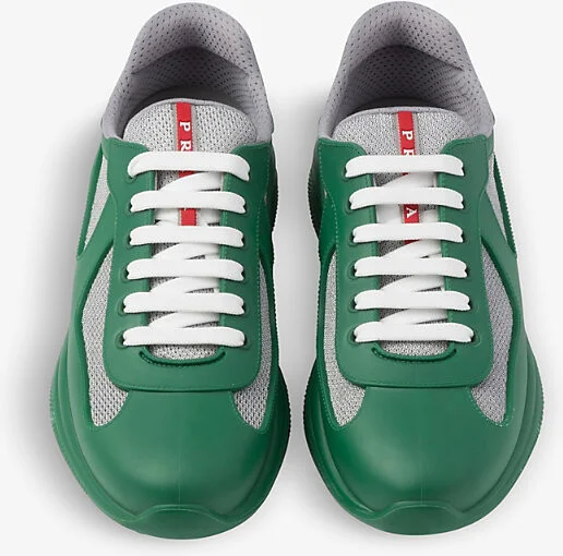 Mens Gold/Silver America's Cup Original Leather and Mesh Trainers Eur 40 / 6 Uk Men - Image 4