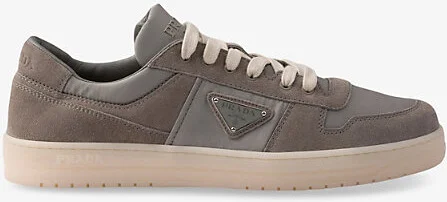 Mens Gold/Silver Downtown Re-Nylon and Suede Low-Top Trainers Eur 40.5 / 6.5 Uk Men