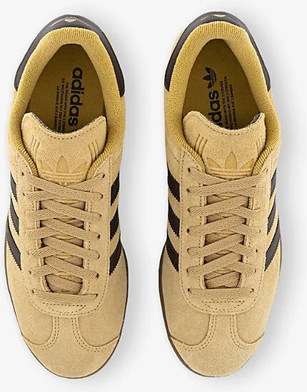 Mens Golden Beige Gazelle 85 Suede Low-Top Trainers Eur 44 / 10 Uk Men - Image 2
