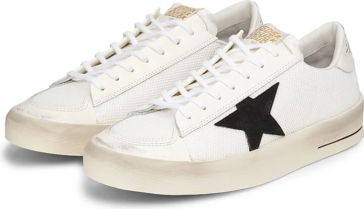 Men's Golden Goose Leather Sneakers - White Black - Size 11 - Image 2