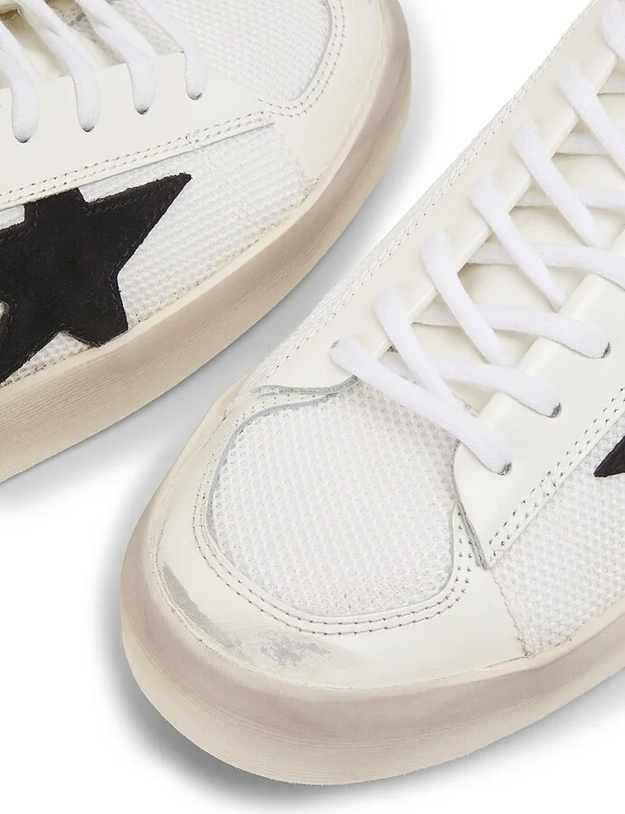 Men's Golden Goose Leather Sneakers - White Black - Size 11 - Image 5