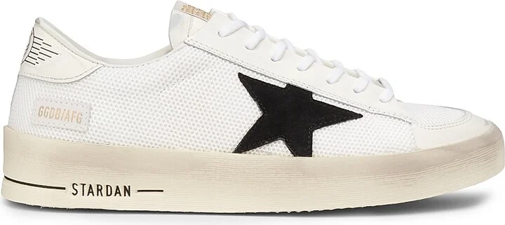 Men's Golden Goose Leather Sneakers - White Black - Size 11