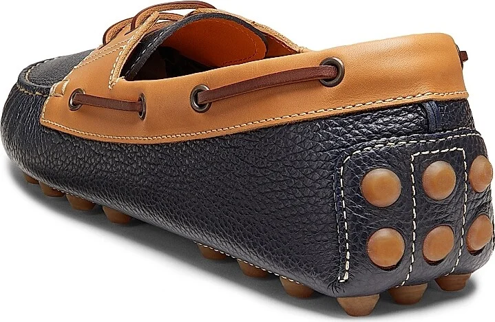 Men's Gommino Bubble Leather Boat Shoes - Blue - Size 6 - Image 3