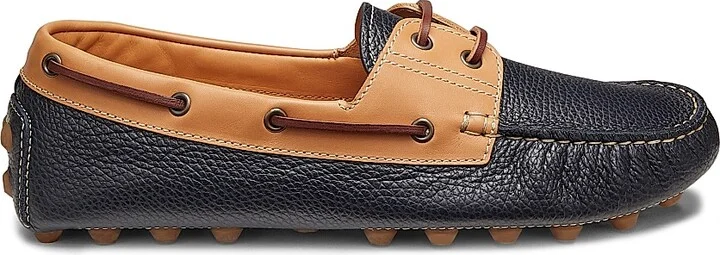 Men's Gommino Bubble Leather Boat Shoes - Blue - Size 6