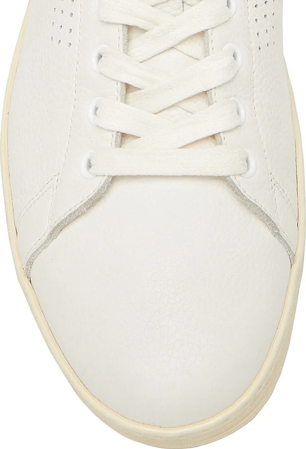 Men's Grain Leather Low-Top Sneakers - Butter Cream - Size 7 - Image 4