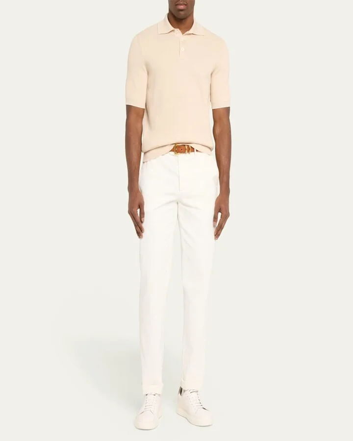 Men's Grained Calfskin Low-Top Sneakers - Image 9