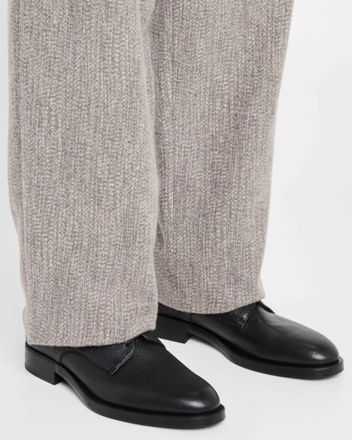 Men's Grained Leather Derby Shoes - Image 8