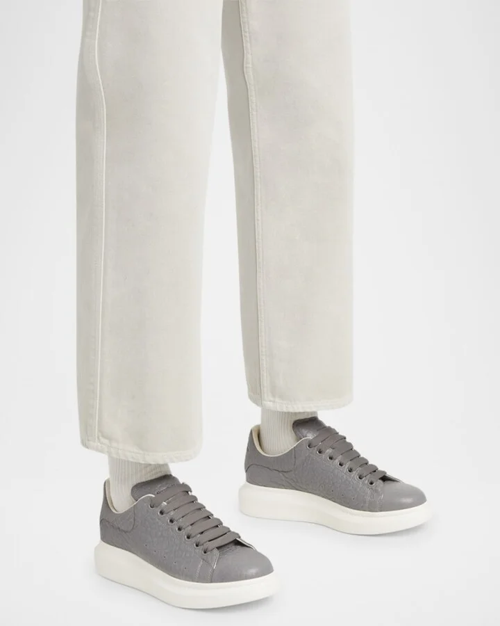 Men's Grainy Leather Oversized Sneakers - Image 3