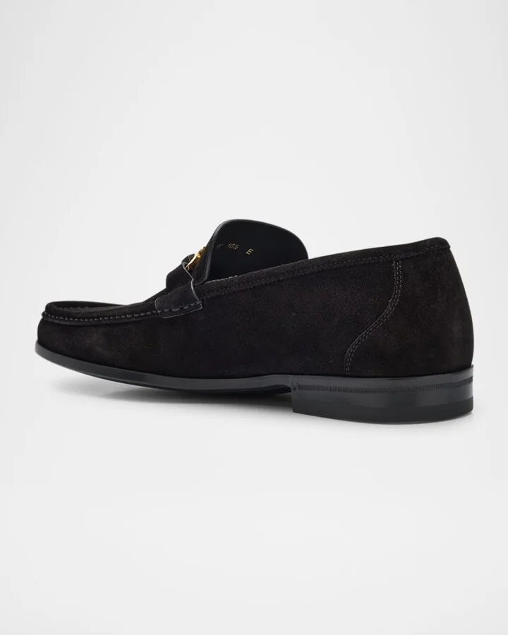 Men's Grandioso 2 Suede Gancini Bit Loafers - Image 3