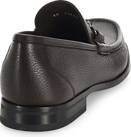 Men's Grandioso Gancini Bit Leather Loafers - Hickory - Size 7 - Image 2