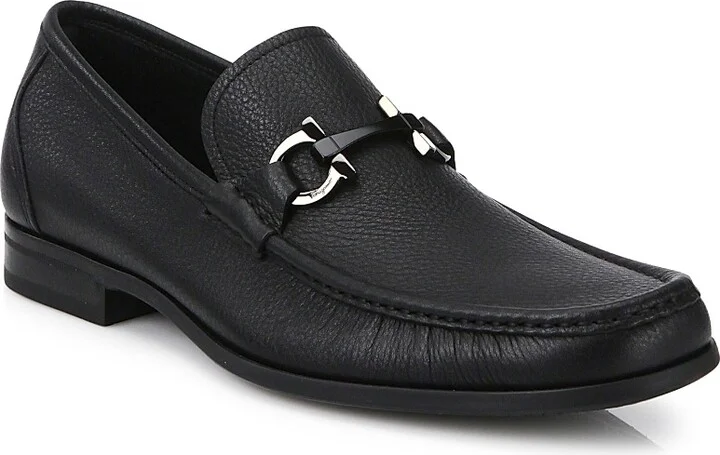 Men's Grandioso Gancini Leather Loafers - Nero - Size 8.5 - Image 2