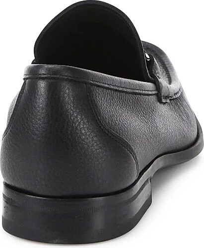 Men's Grandioso Gancini Leather Loafers - Nero - Size 8.5 - Image 3