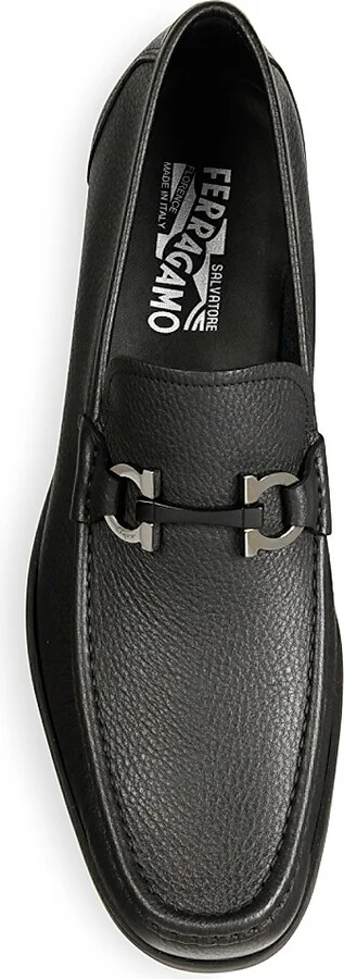 Men's Grandioso Gancini Leather Loafers - Nero - Size 8.5 - Image 5
