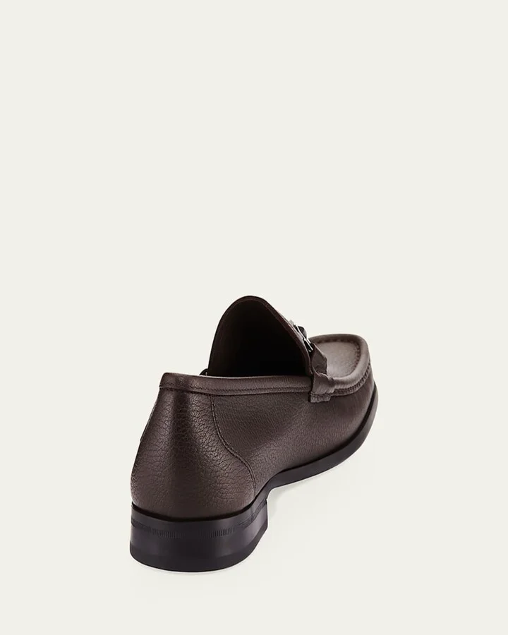 Men's Grandioso Grained Calfskin Gancini Loafer - Image 2