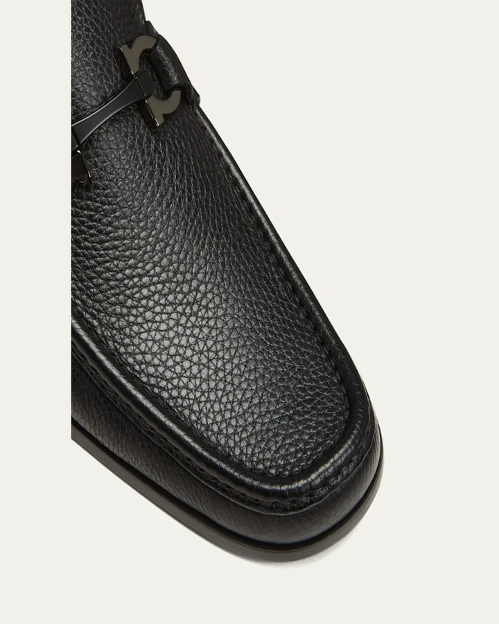 Men's Grandioso Grained Calfskin Gancini Loafer - Image 6