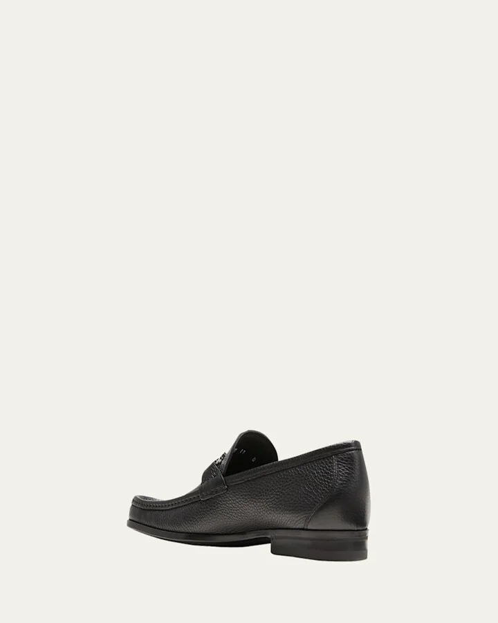 Men's Grandioso Grained Calfskin Gancini Loafer - Image 8