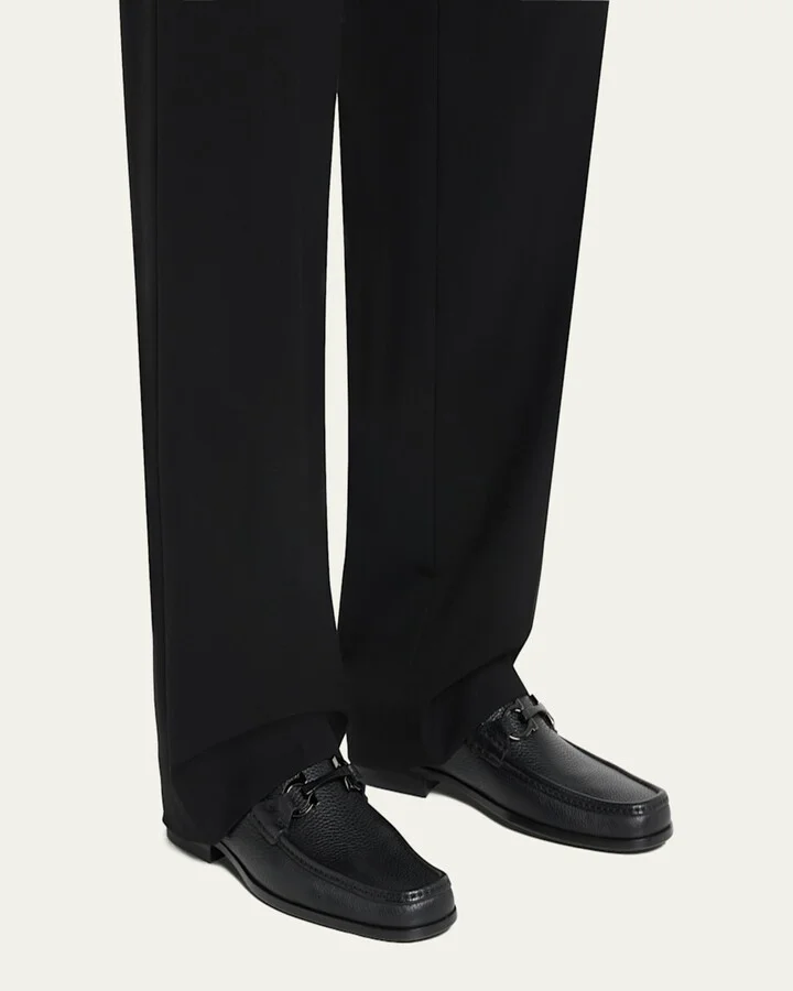 Men's Grandioso Grained Calfskin Gancini Loafer - Image 10