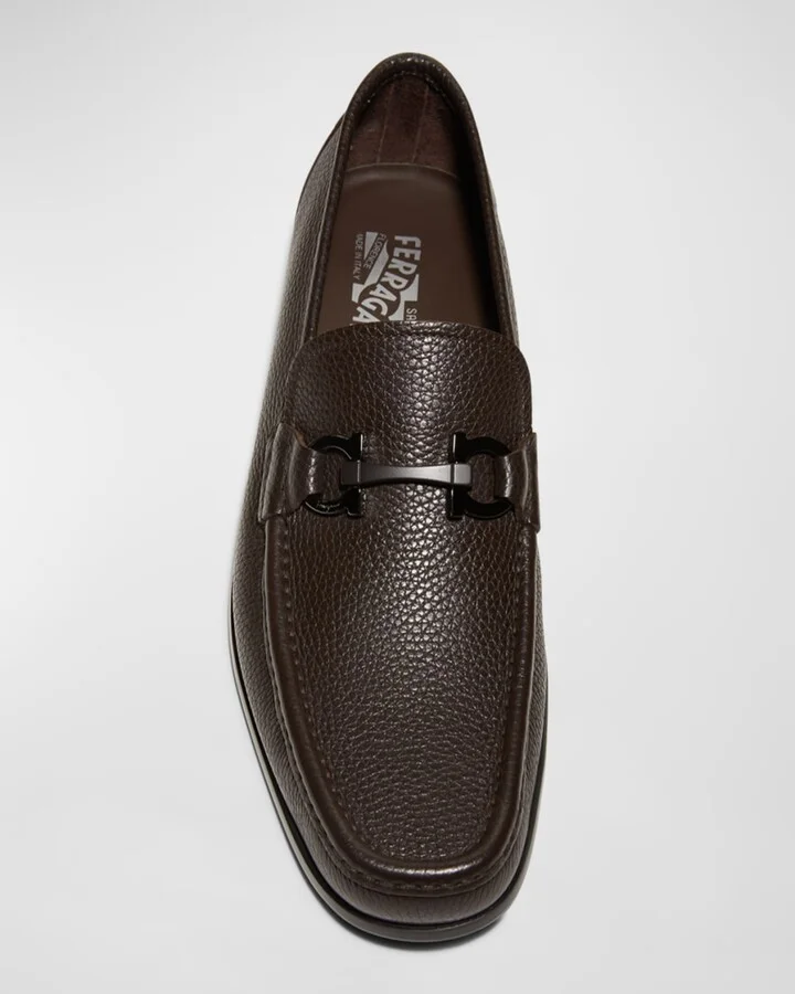 Men's Grandioso Grained Calfskin Gancini Loafer - Image 2