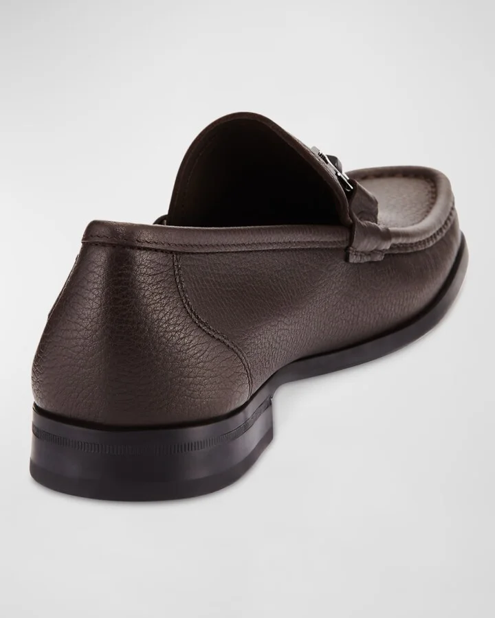 Men's Grandioso Grained Calfskin Gancini Loafer - Image 4