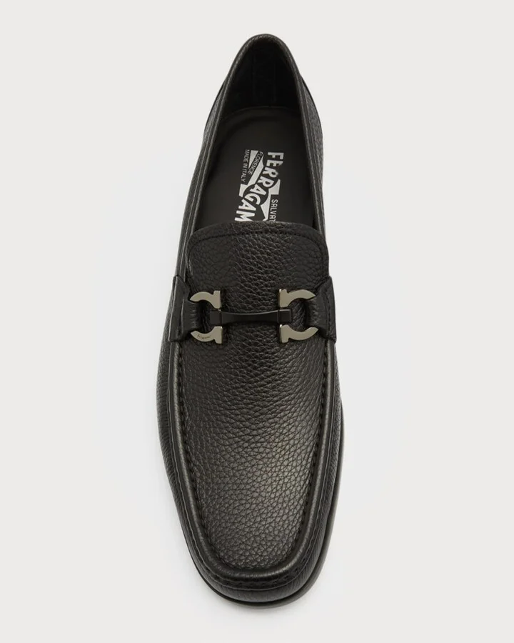 Men's Grandioso Grained Calfskin Gancini Loafer - Image 5
