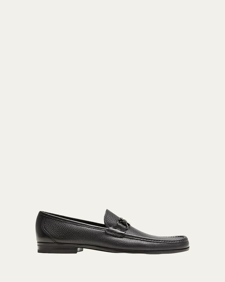 Men's Grandioso Grained Calfskin Gancini Loafer