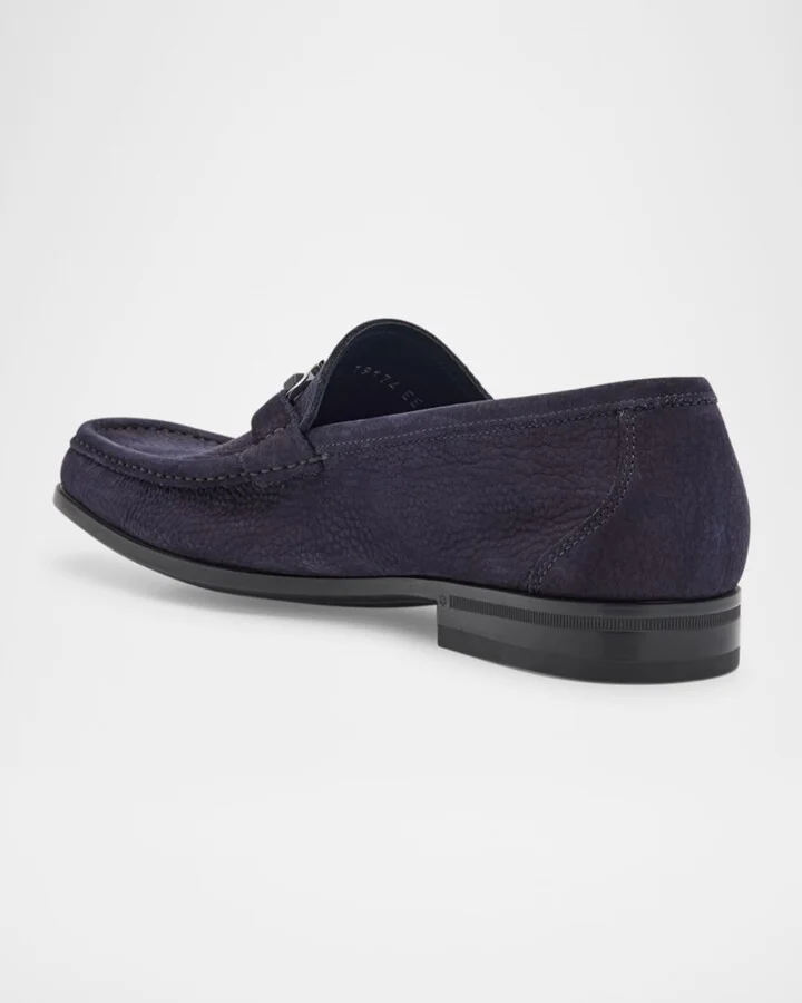 Men's Grandioso Leather Gancini-Bit Loafers - Image 4