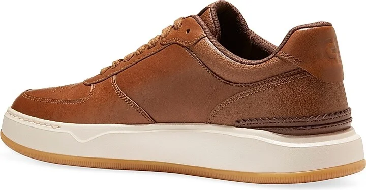 Men's Grandpro Crossover Leather Low-Top Sneakers - British Tan Ivory - Size 8.5 - Image 3