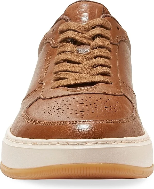 Men's Grandpro Crossover Leather Low-Top Sneakers - British Tan Ivory - Size 8.5 - Image 6